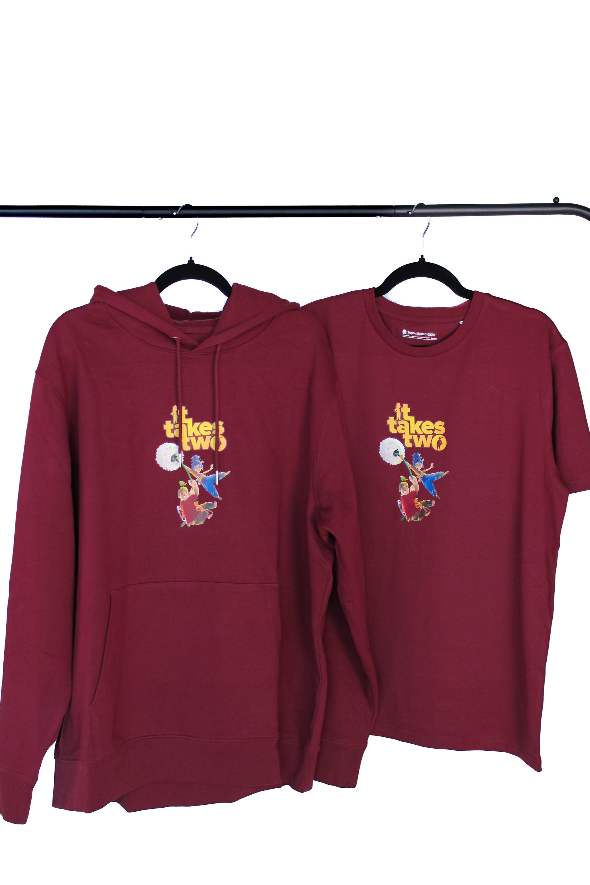 It Takes Two⎟Cody & May⎟T-shirt (Burgundy Red) - Official Hazelight Gear Store