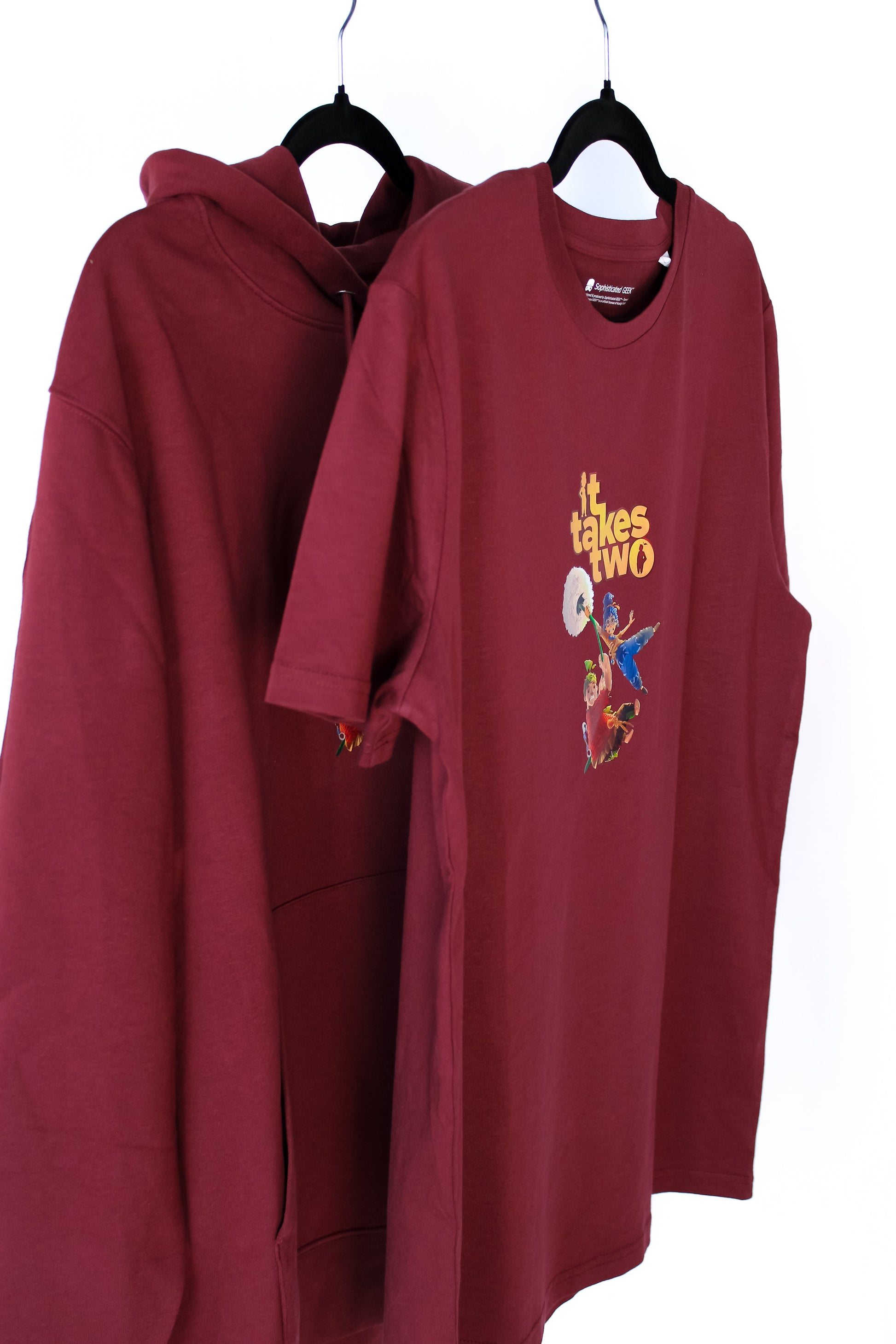 It Takes Two⎟Cody & May⎟T-shirt (Burgundy Red) - Official Hazelight Gear Store