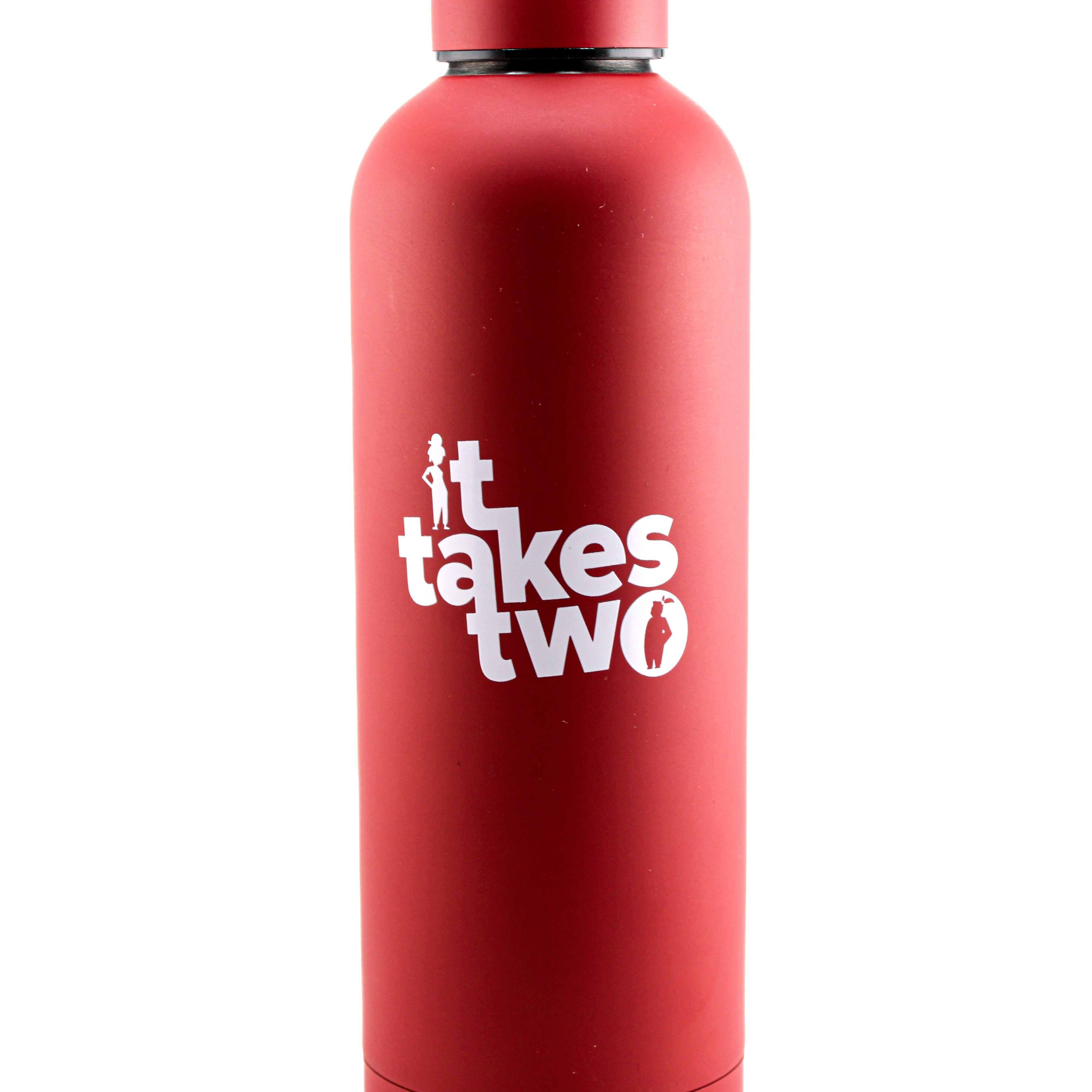 It Takes Two⎟Water Bottle Red - 500ml Recycled Stainless Steel - Official Hazelight Gear Store