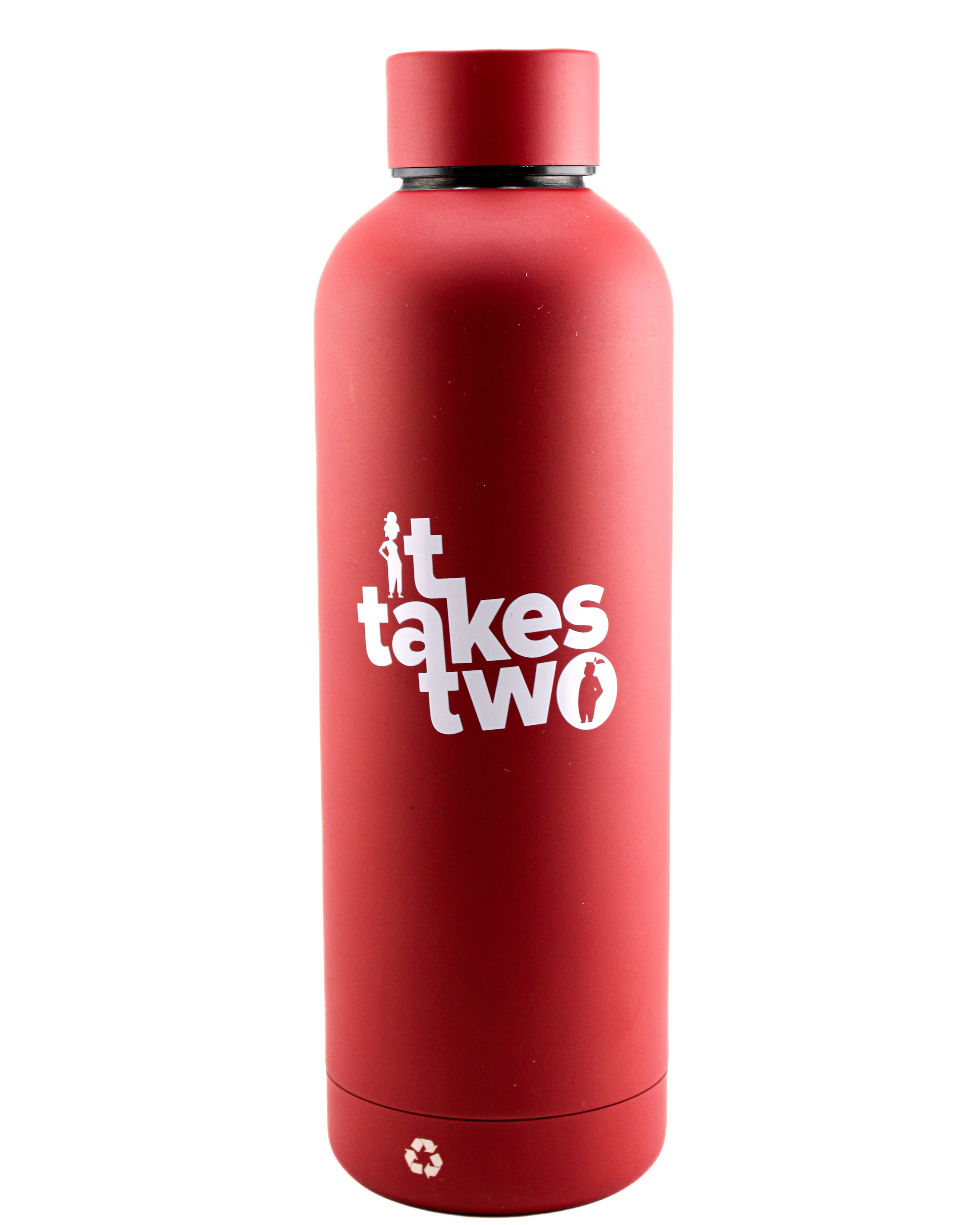 It Takes Two⎟Water Bottle Red - 500ml Recycled Stainless Steel - Official Hazelight Gear Store