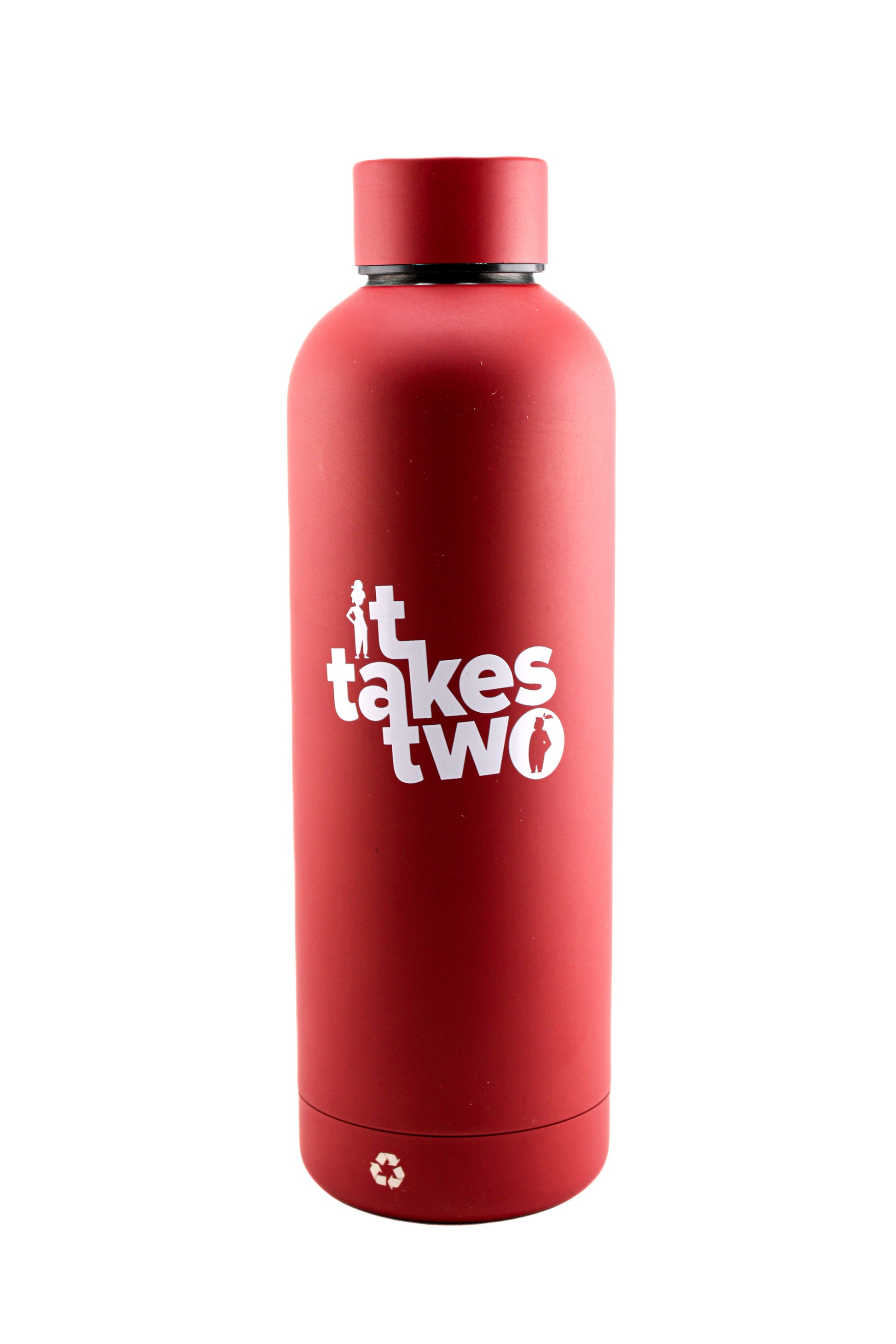 It Takes Two⎟Water Bottle Red - 500ml Recycled Stainless Steel - Official Hazelight Gear Store