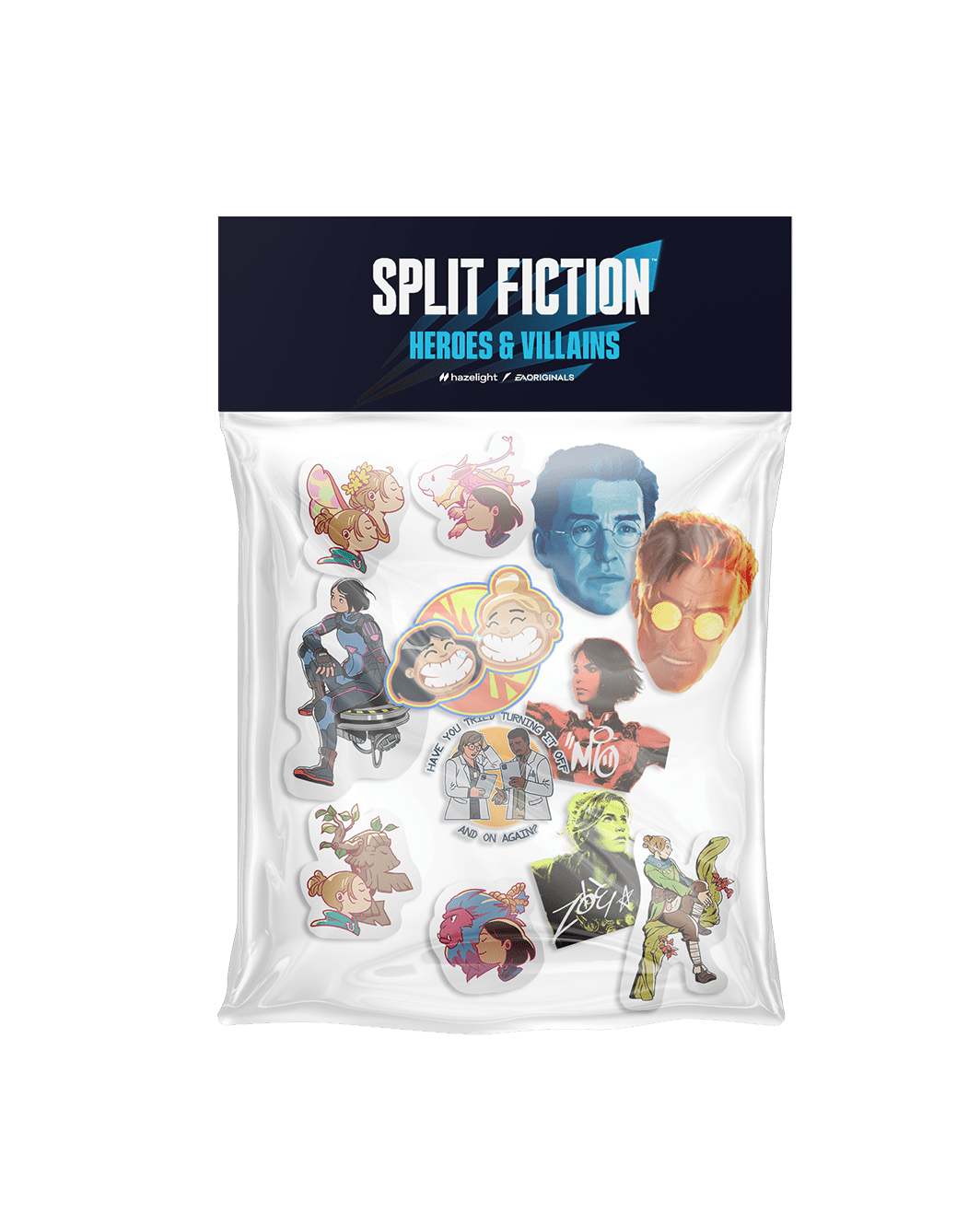 Split Fiction - Sticker Pack - Heroes & Villans - Official Hazelight Gear Store