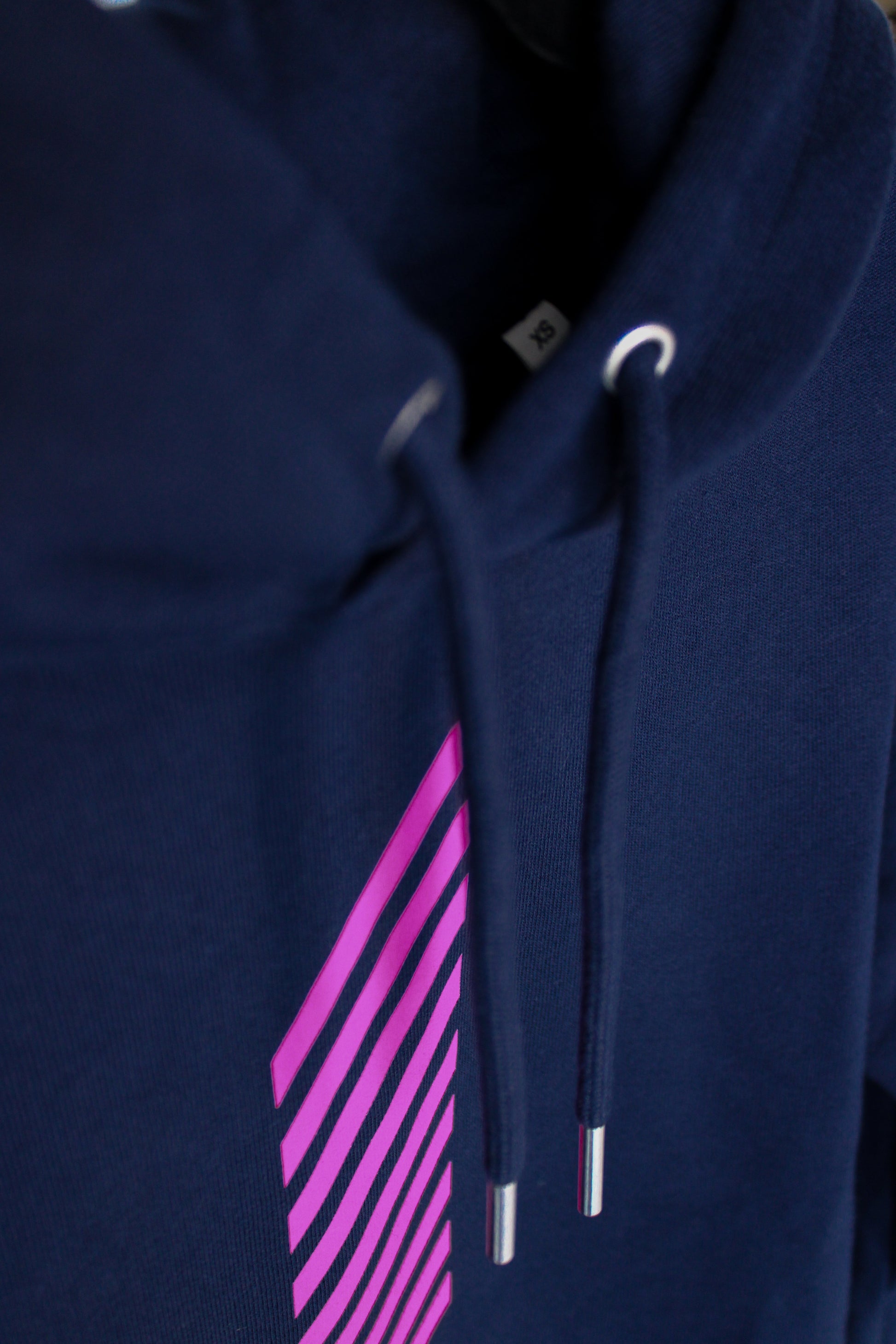 Split Fiction⎟Striped Hoodie (Navy Blue) - Official Hazelight Gear Store